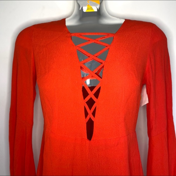 Forever 21 orange romper❤️ - Picture 2 of 4